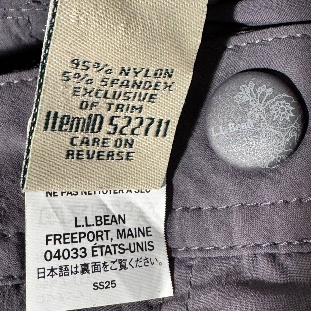 L.L. Bean Women’s Comfort Trail Hiking Pants Granite UPF 50+ Nylon 20 M/T - Picture 12 of 16